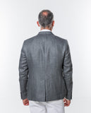 Casaco Casual 100% Linho em Cinzento