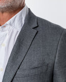 Casaco Casual 100% Linho em Cinzento