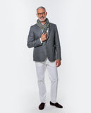Casaco Casual 100% Linho em Cinzento