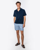 Polo Turco Manga Curta 100% Algodão em Azul Escuro