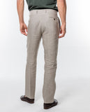 Light Beige Classic Trousers Regular 100% Linen