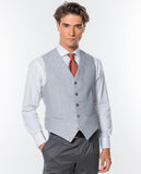 Chaleco 100% Lino en Gris Claro