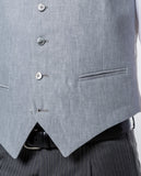 Light Grey Vest 100% Linen