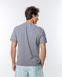 T-shirt 100% Algodão em Cinzento Claro