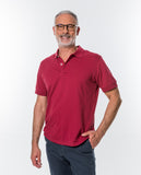 Polo Piqué 100% Algodón en Rojo Oscuro