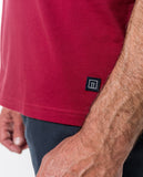 Dark Red Short Sleeve Polo 100% Cotton