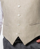 Light Sand Vest 100% Linen