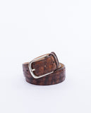 Brown Classic Belt 100% Crocodile Leather