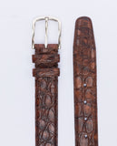 Brown Classic Belt 100% Crocodile Leather