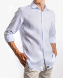 Light Blue Casual Shirt 100% Linen