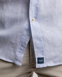 Camisa Casual 100% Lino en Azul Claro