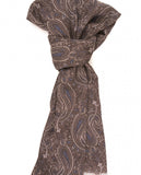 Bufanda 100% Lana en Marrón Oscuro