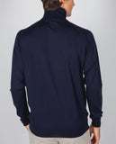 Dark Blue Turtleneck 100% Merino Wool