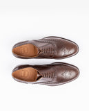 Dark Brown Brogues Shoes 100% Leather