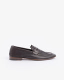 Mocassins 100% Pele em Castanho Escuro