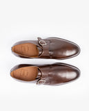 Dark Brown Monks Shoes 100% Leather