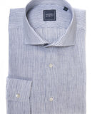 Camisa Clássica 100% Linho em Azul