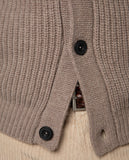 Dark Beije Cardigan 100% Wool