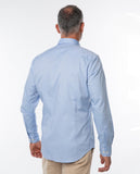 Camisa Casual 100% Algodón en Azul Claro