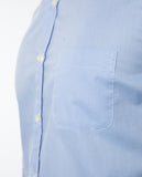 Camisa Casual 100% Algodão em Azul Claro