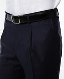 Dark Blue Suit Regular Stripes 100% Wool