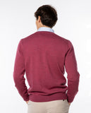 Dark Pink Cardigan 100% Merino Wool