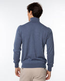 Blue Turtleneck 100% Merino Wool