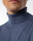 Blue Turtleneck 100% Merino Wool