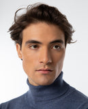 Blue Turtleneck 100% Merino Wool