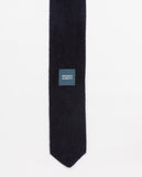 Dark Blue Knitted Tie 100% Cashmere