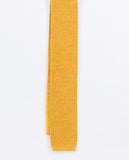 Gravata de Malha 100% Lã em Amarelo Claro