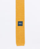 Gravata de Malha 100% Lã em Amarelo Claro