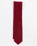 Dark Bordeaux Knitted Tie 100% Cashmere