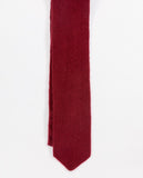 Dark Bordeaux Knitted Tie 100% Cashmere