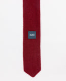 Dark Bordeaux Knitted Tie 100% Cashmere