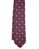 Corbata 100% Seda en Burdeos