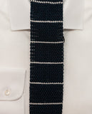 Corbata Seda Punto 100% Seda en Azul Oscuro