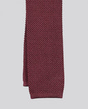 Dark Bordeaux Knitted Tie 100% Silk