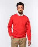 Red Crew Neck Sweater 100% Cotton