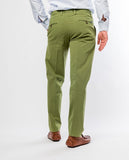 Dark Green Soft Slim Chino Trousers