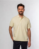 Light Yellow Short Sleeve Polo 100% Cotton