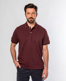Polo Piqué 100% Algodón en Burdeos Oscuro