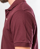 Dark Bordeaux Short Sleeve Polo 100% Cotton