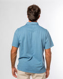 Polo Piquet Manga Curta 100% Algodão em Azul Claro