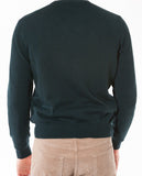Dark Green V Neck Sweater 100% Cashmere