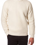 Light Beige Crew Neck Sweater 100% Wool