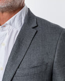 Grey Casual Jacket 100% Linen