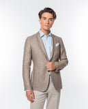 Light Beige Sports Jacket 100% Linen