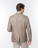 Light Beije Casual Jacket 100% Linen