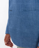 Blue Casual Jacket 100% Linen